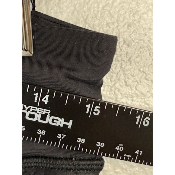 LULULEMON *RARE* Lab REPETITION CROP Mesh gold zipper Size 10 Solid Black Ruffle - Picture 11 of 13